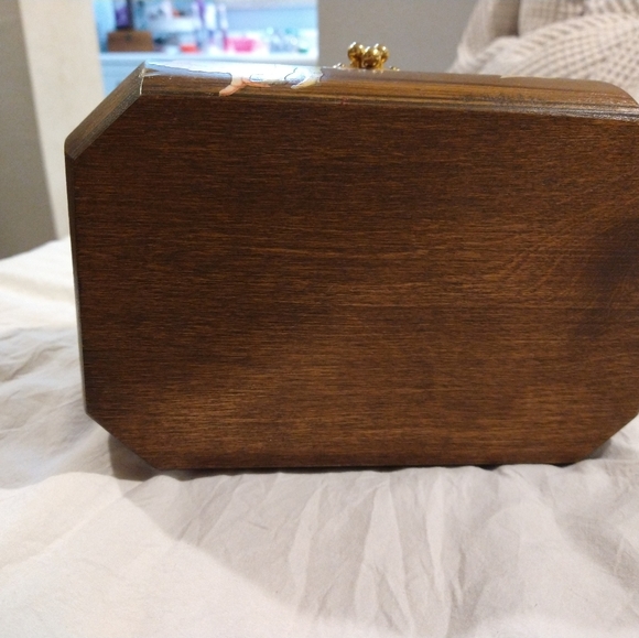 Vintage 70's Wooden Box Purse - Picture 7 of 12